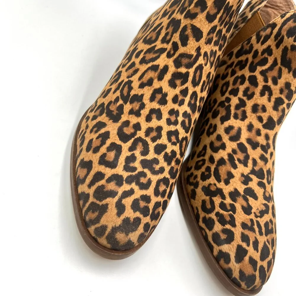 Seychelles Womens Size 8 Waiting For You Leopard Cheetah‎ Leather Ankle Boots